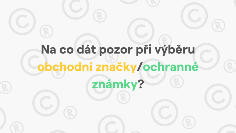 Jak koupit ochrannou známku?