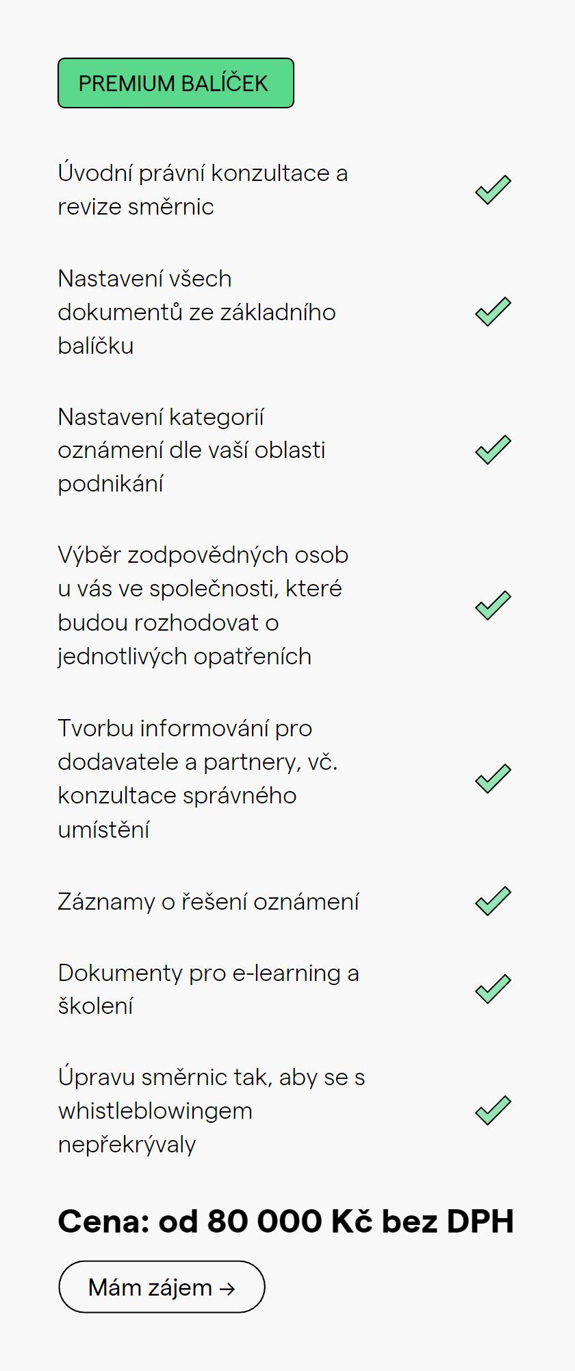 Premium balíček